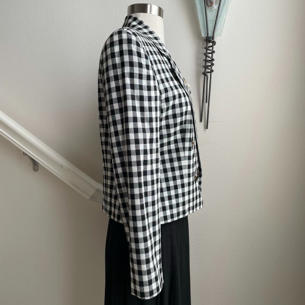 Vintage 80s Gilmore Gingham Skirt Suit Set - Picture 4 of 10